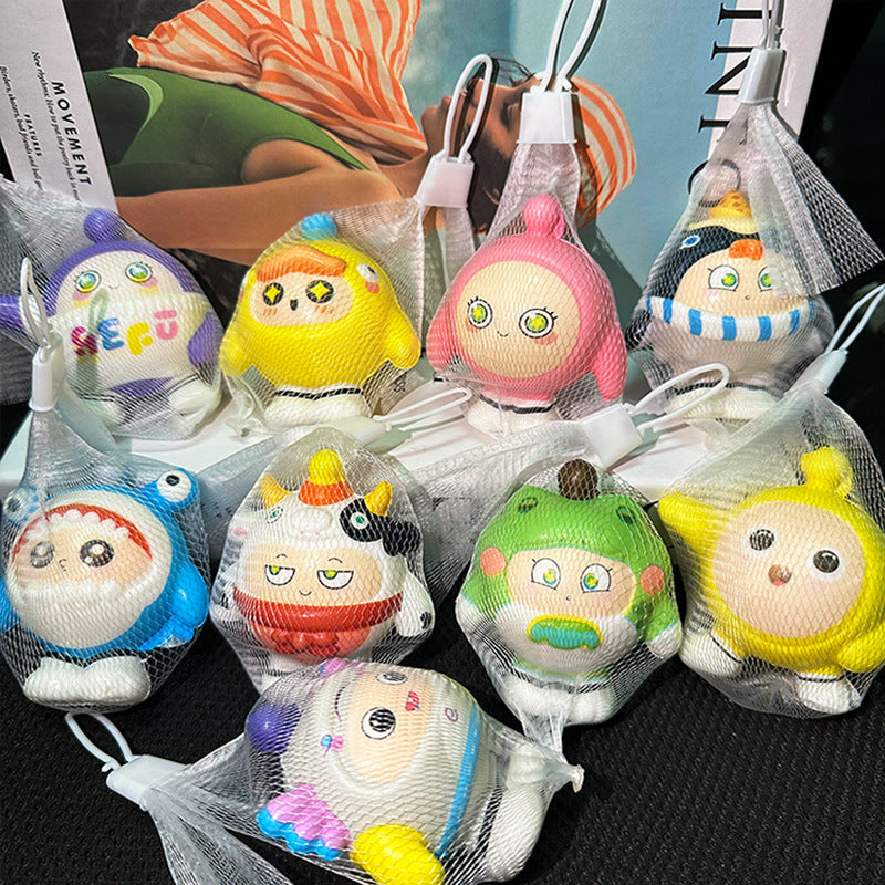 Netbag Egg Boy Party Pinch Music Stress Relief Toy Slow Rebound Ventilatory Artifact Cartoon Stress Relief Student Small Gift Item - Korvel