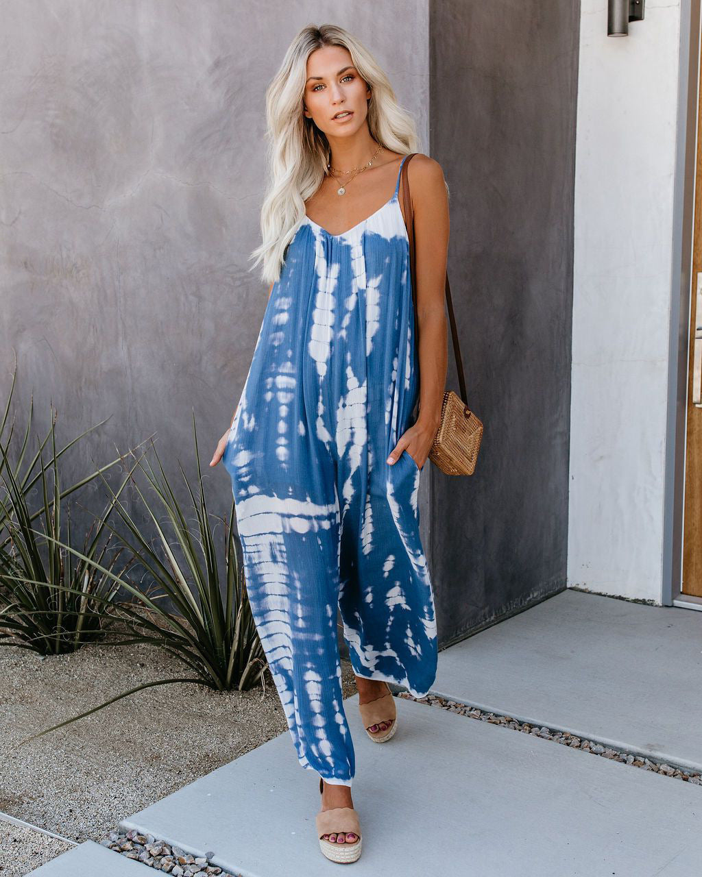 Elegant Wide-Leg Printed Jumpsuit for Women