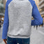 Contrast Textured Long Sleeve Sweatshirt - Korvel