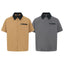 Men's Casual Short Sleeved Shirt with Contrasting Collar