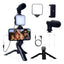 Premium Vlogging Kit with Tripod, LED Light & Microphone