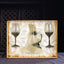 Enamel lead-free red wine cup crystal glass high footed cup decanter set - Korvel