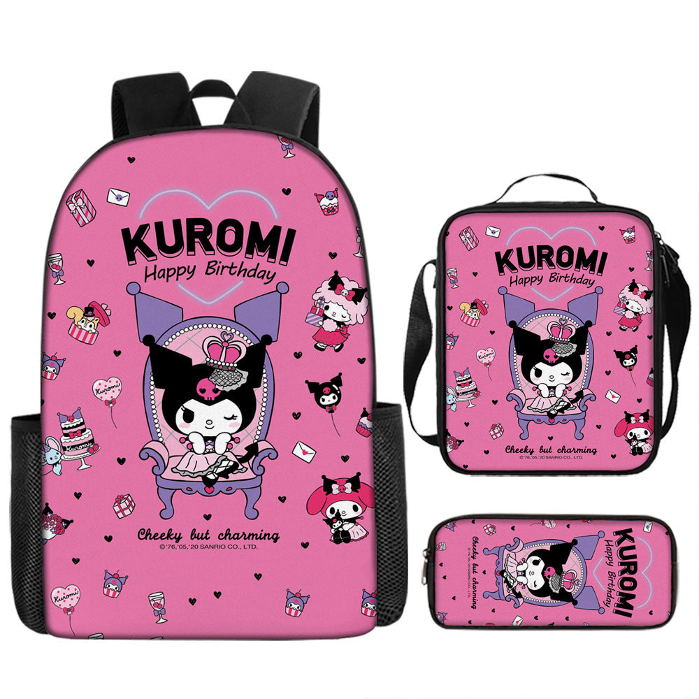 New Cartoon School Bag Printing Custom Bookbag High Quality Backpack Pencil Cases Kids Bags For Girls - Korvel