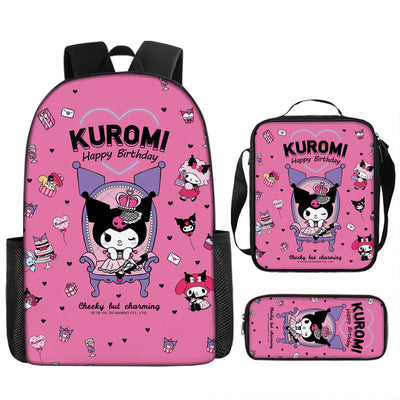 New Cartoon School Bag Printing Custom Bookbag High Quality Backpack Pencil Cases Kids Bags For Girls - Korvel