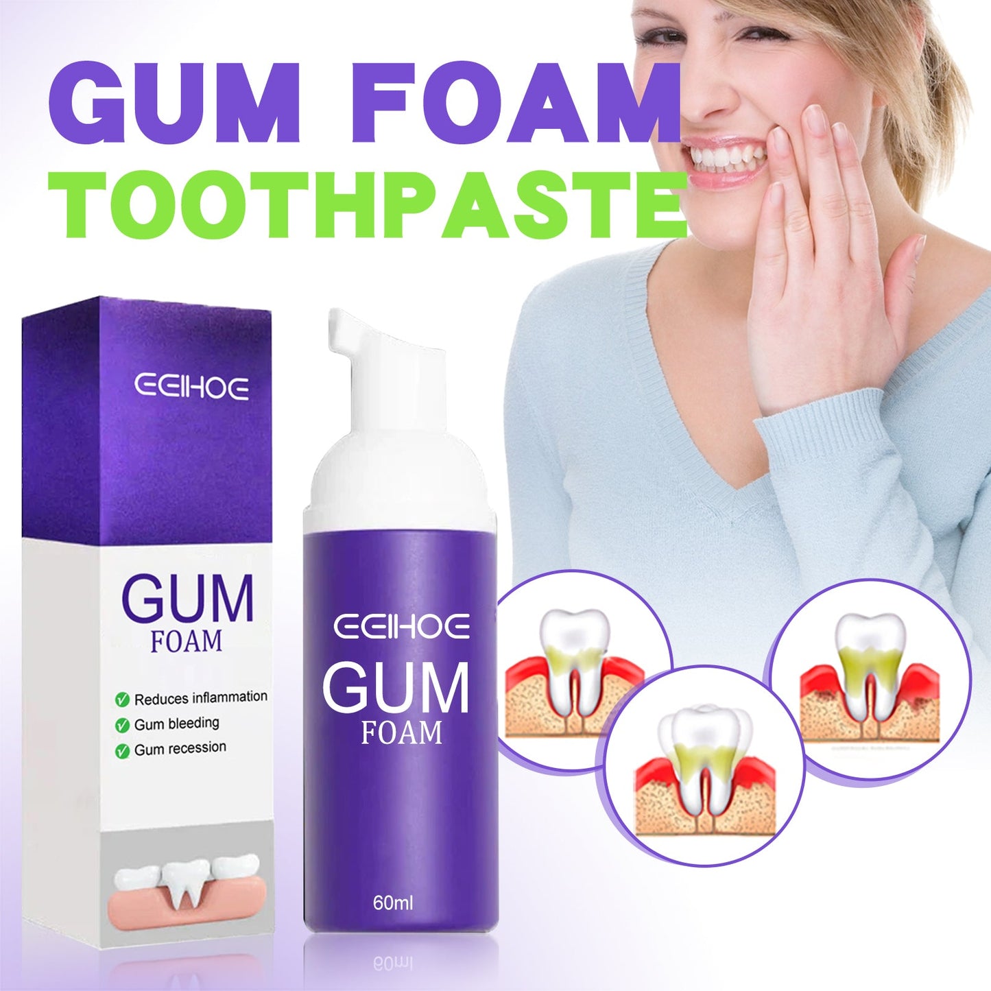 Gum Foam Mousse for Clean Teeth and Healthy Gums