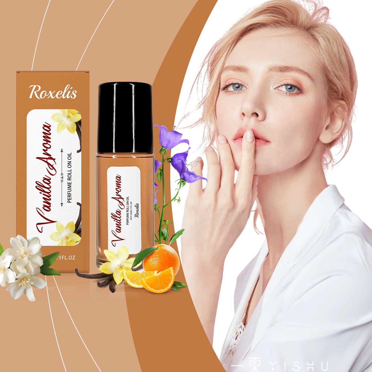 Perfume de Bola de Naranja y Vainilla - Fragancia Elegante y Portátil