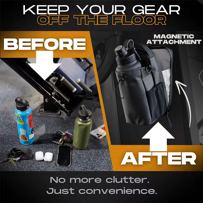 Magnetic Sling Bag for Men & Women. Ideal as a gym, travel, and work bag. Keeps your belongings off the dirty gym floor. - Korvel