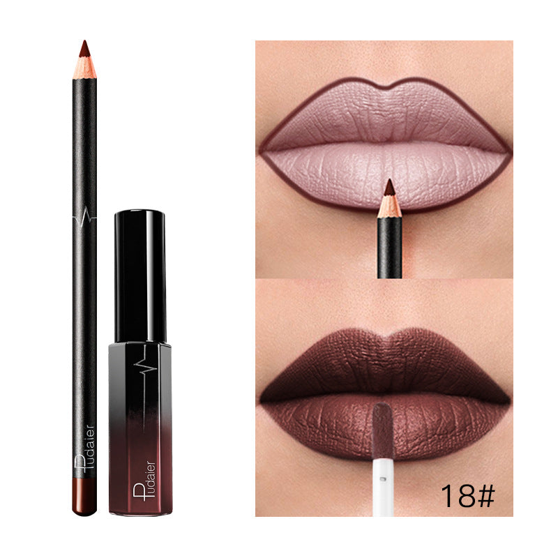 Pudaier 36 Color Matte Lip Gloss & Liner Set