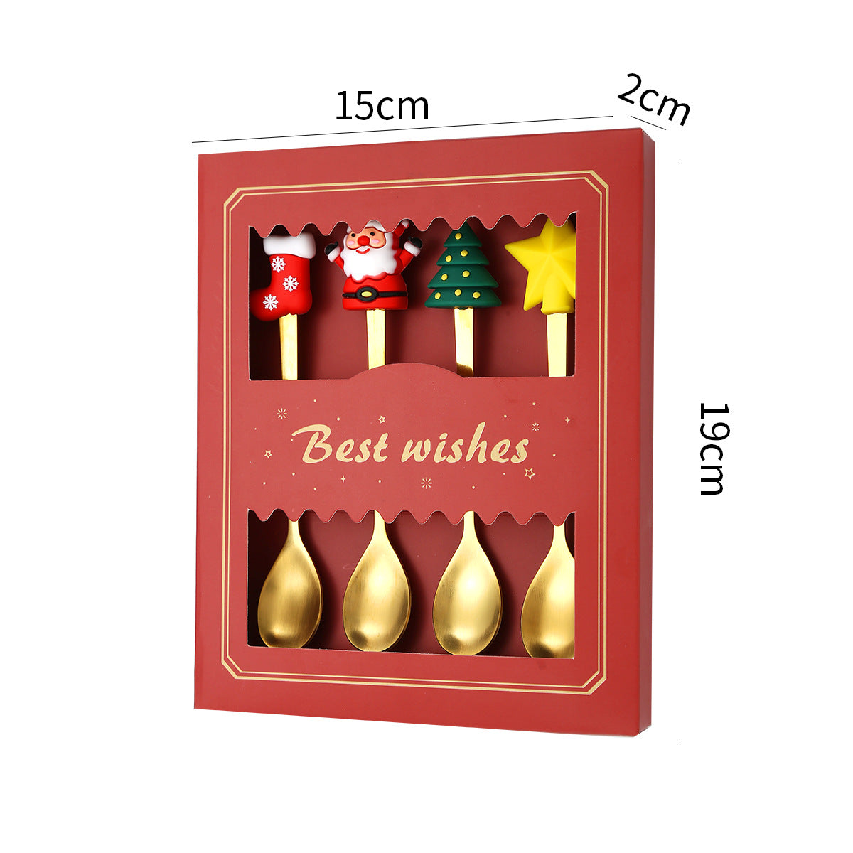 Christmas gift tableware stainless steel coffee spoon dessert spoon fork set - Korvel