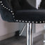 25-33 Inch, Modern Upholstered Chrome base Bar Stools with Back Comfortable Tufted for Home Pub and Kitchen Island（Black,Set of - Korvel