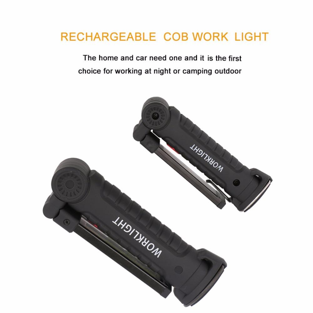 Lampe de poche flexible pliable avec lampe d'inspection magnétique