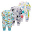 Newborn Footed Pajamas Zipper Girl and Boy Romper Long Sleeve Jumpsuit Cotton Solid White Fashion 0-24 Months Baby Clothes - Korvel