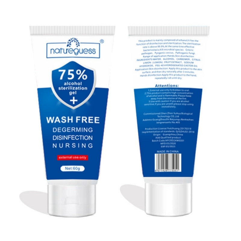 Portable Hand Sanitizer Gel - Moisturizing & Convenient