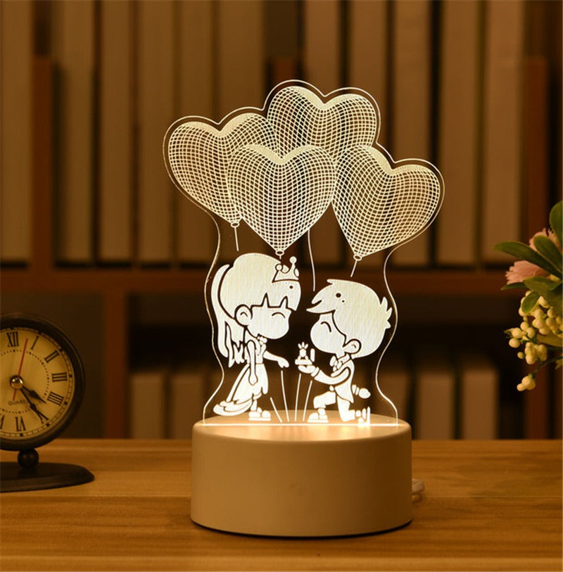 3D LED Night Light - Creative Table Lamp for All Occasions