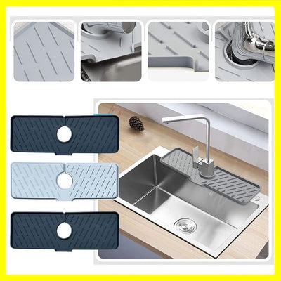 Silicone rubber folding sink drain pad splash proof tabletop kitchen and bathroom multifunctional tool - Korvel