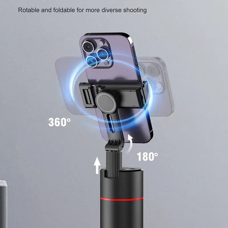 P02 Auto Face Tracking Stand 360 Rotation Phone Holder Desktop Tracking Gimbal Stabilizer Tripod for Live Vlogging Video - Korvel