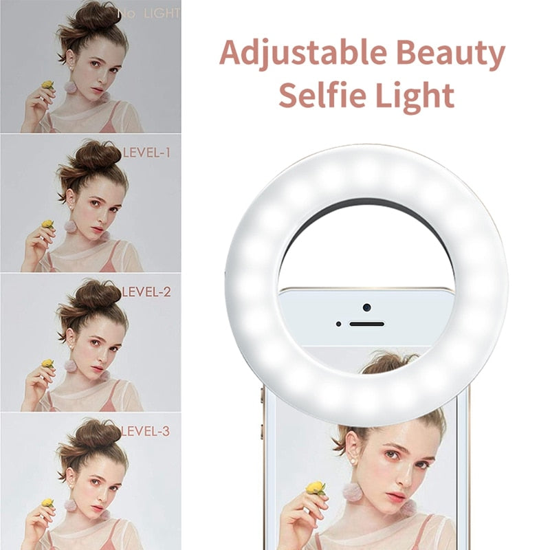40 LED Adjustable Selfie Ring Light for Smartphones