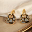 Geometric glazed enamel leopard print earrings fashionable and elegant accessories - Korvel