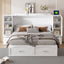 Cama Murphy Grande Blanca con Cajones y Armarios de Almacenamiento