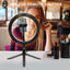 10 Inch  26CM  Ring Light with Stand - Rovtop LED Camera Selfie Light Ring for iPhone Tripod and Phone Holder for Video Photography - Korvel