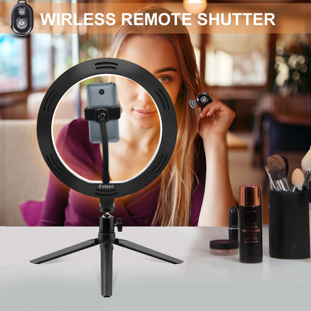 10 Inch  26CM  Ring Light with Stand - Rovtop LED Camera Selfie Light Ring for iPhone Tripod and Phone Holder for Video Photography - Korvel
