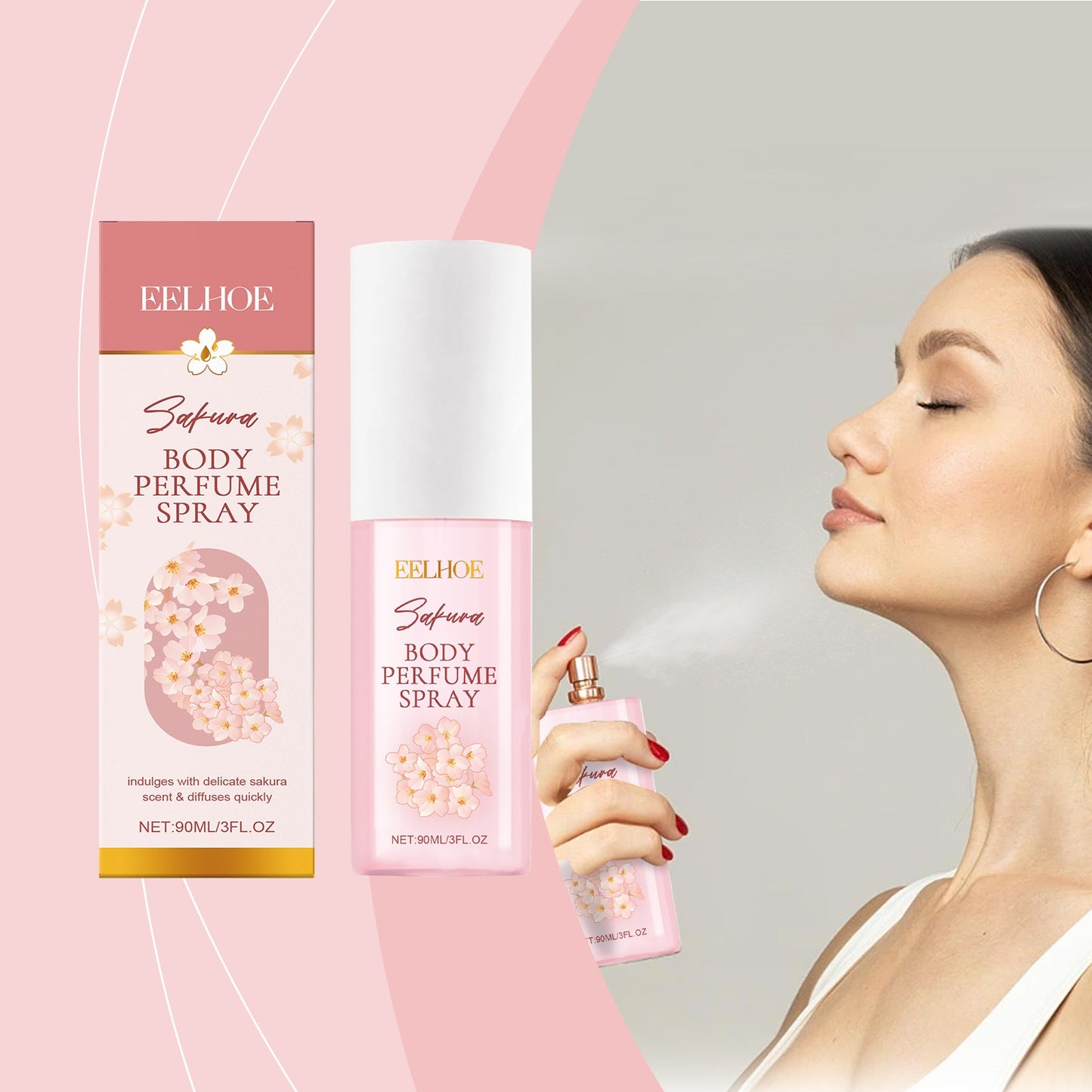 Cherry Blossom Body Perfume Spray Keeps Fragrance Fresh And Gentle Moisturizing Skin Moisturizing Spray - Korvel