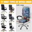 Stretch Printed Computer Office Chair Covers Soft Fit Universal Desk Rotating Slipcovers Removable Washable Anti-Dust Spandex - Korvel