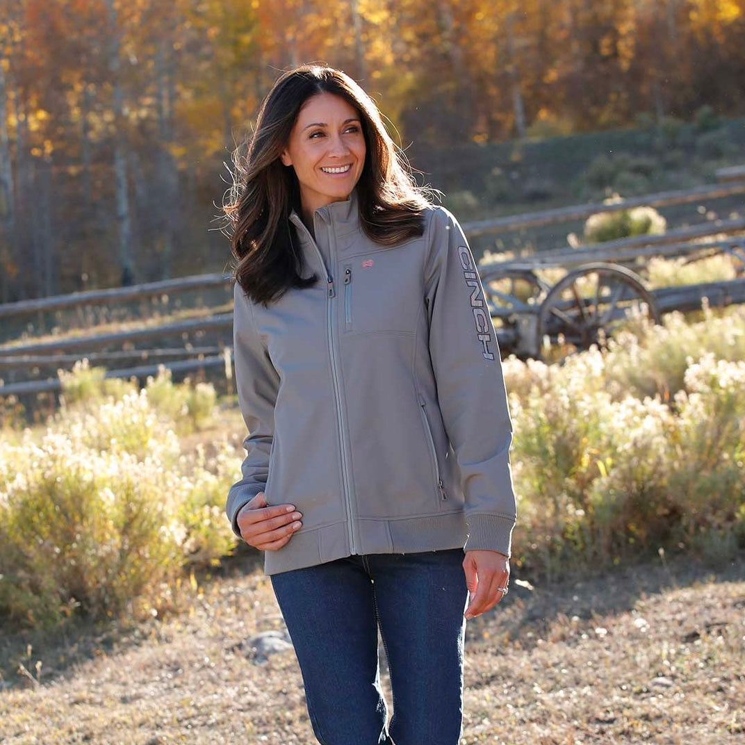 Stylish Grey Bonded Jacket for Women | Cinch - Korvel