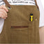 Long heavy-duty canvas tool apron, carpenter apron, carpenter 16 ounces, fully adjustable, no need for waxing - Korvel