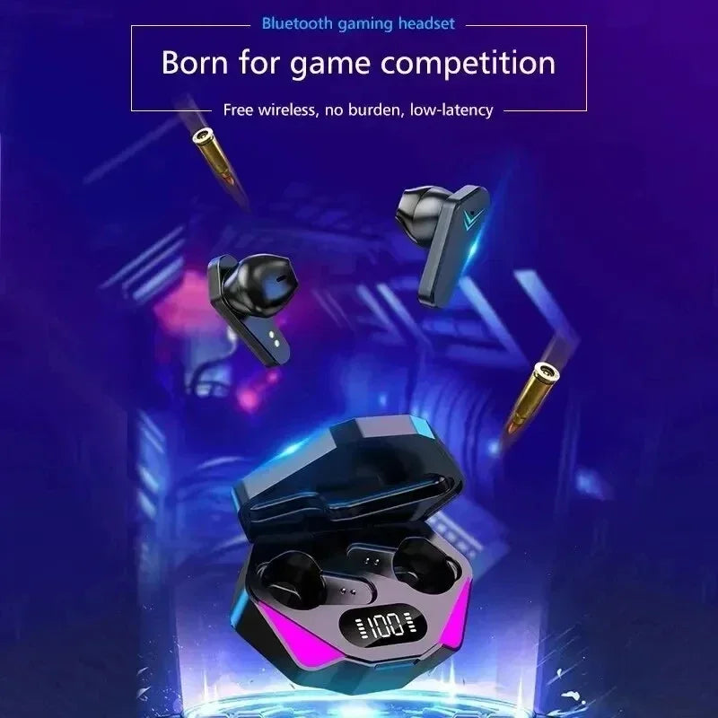 X15 juegos de deportes electrónicos inalámbricos TWS de dos orejas comen pollo con baja latencia pantalla digital táctil 5.0 auriculares Bluetooth - Korvel