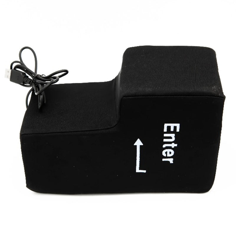 Office Computer Jumbo USB Big Enter Key Pillow USB Gadgets Desktop Nap Pillow Anti-Stress Hand Tool for Laptop Novelty Gift - Korvel