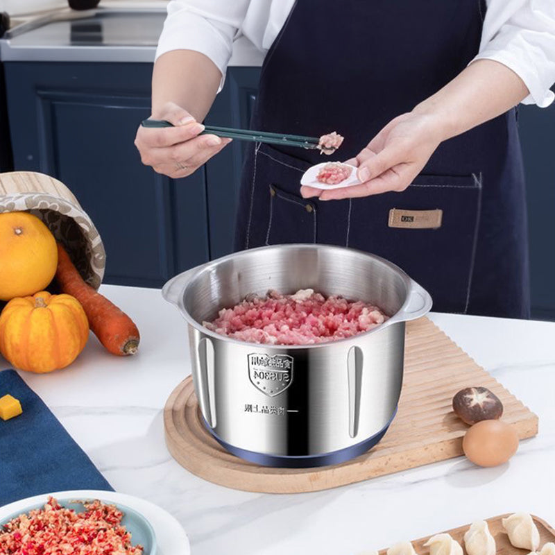 Electric Meat Grinders, 5L Food Processor, Stainless Steel Multifunctional Vegetable Slicer, Kitchen Chopper & Mixer - Korvel