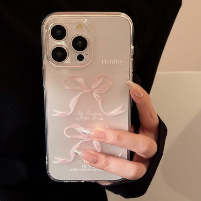 Sweet Pink Bow iPhone 15 Case - Premium TPU Protection