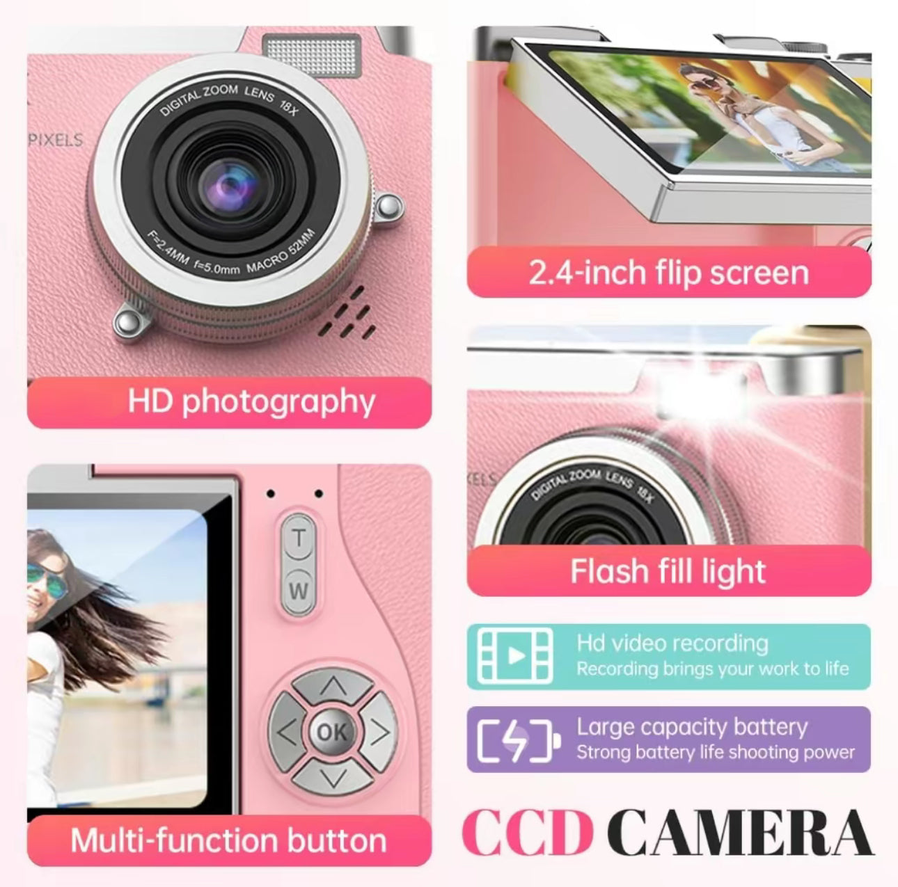 VlogSnap 1080P Camera - Compact & Versatile