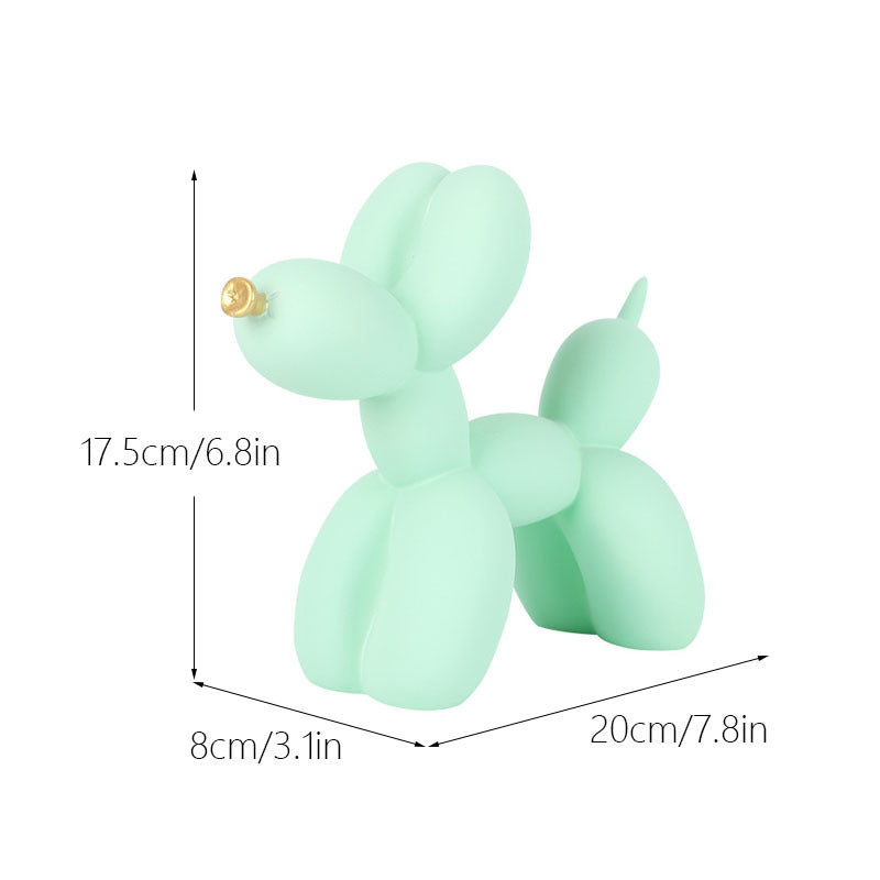 New black and white plaid balloon dog ornaments creative TV cabinet wine cabinet living room porch resin crafts - Korvel