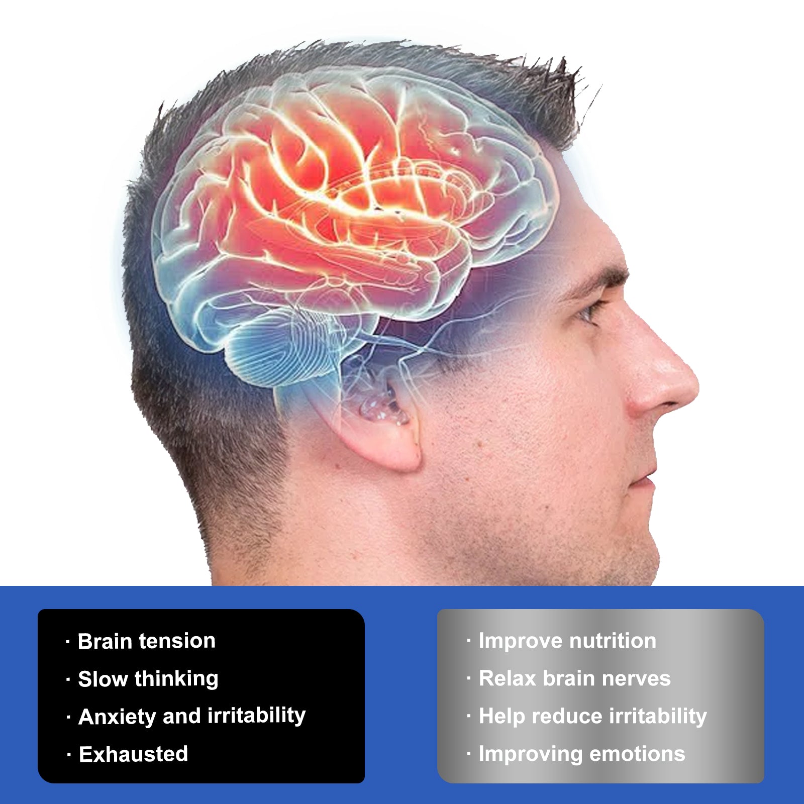 Brain Boost Plus, Relieve Anxiety Fatigue Enhance Energy Body Care Drops - Korvel