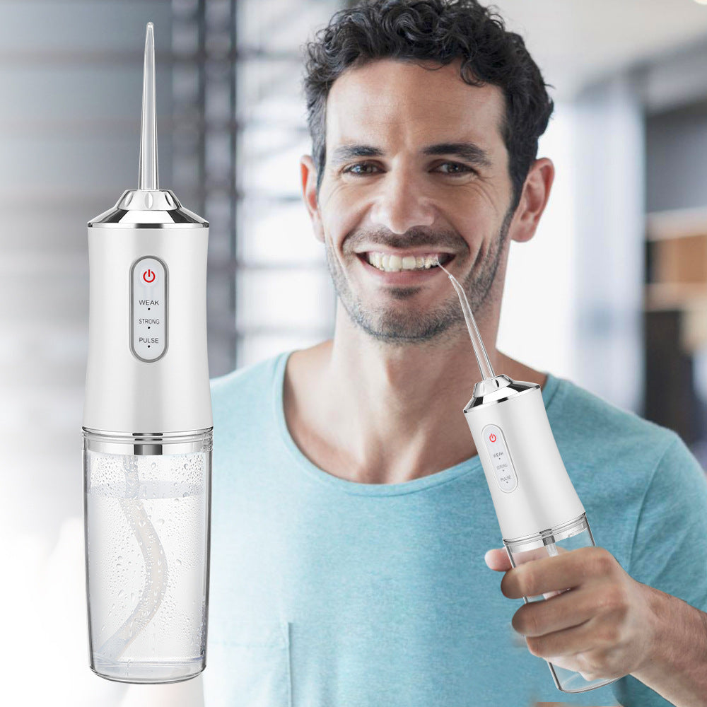Flusher Dental Eléctrico Portátil de 220ml con 3 Configuraciones de Velocidad