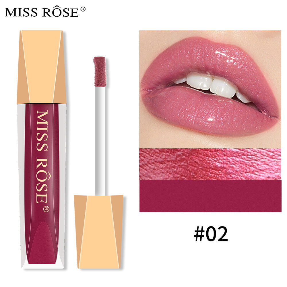Velvet Matte Pearlescent Lip Gloss - Non-Fading & Non-Stick
