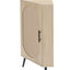 Elegant Freestanding Corner Cabinet with Rattan Doors