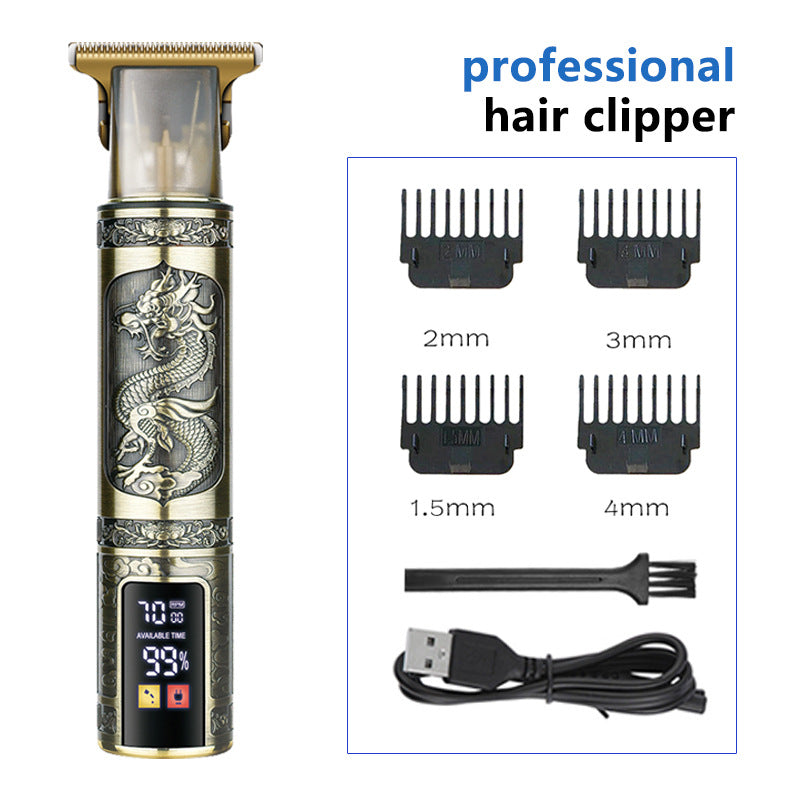 T9 Hairdresser With LCD Display Electric Hair Clipper Household Large Screen Digital Display Electric Hair Clipper Carving Oil Head Shaver Hair Clipper - Korvel