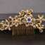 Hair comb, bridal rhinestone and pearl headdress, wedding dress accessories - Korvel