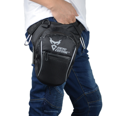 Fashion Motorcycle Drop Leg Bag Hip Bum Fanny Pack Waterproof Motorcycle Bag Outdoor Casual Waist Bag Motorcycle bike Bag Black - Korvel