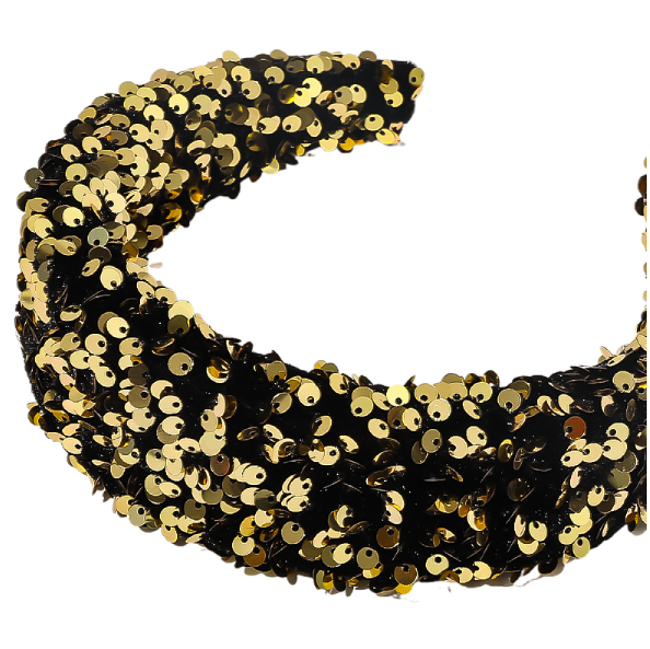 Sequin sponge wide edge headband - Korvel