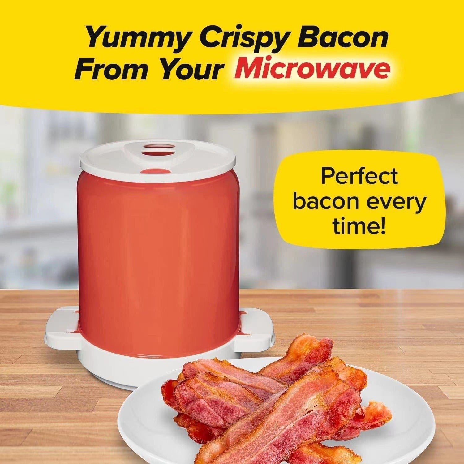 Microwave grill, bacon grill, meat plate, oven, meat box, food grade PP - Korvel