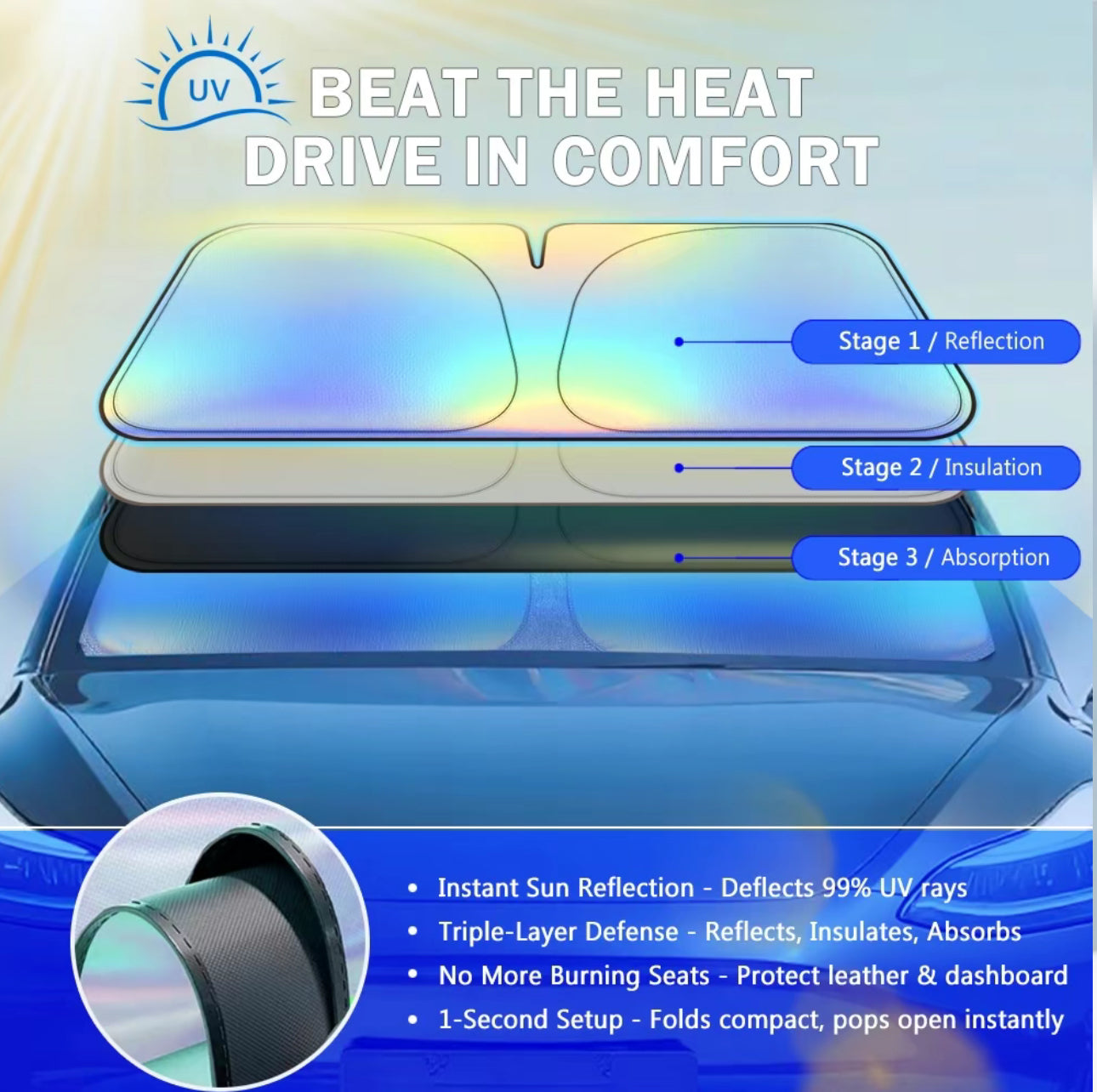 Cool Shield Car Curtain - Korvel
