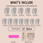 Almond-shaped French edge manicure, mandarin duck color gold corrugated fake nails finished product - Korvel