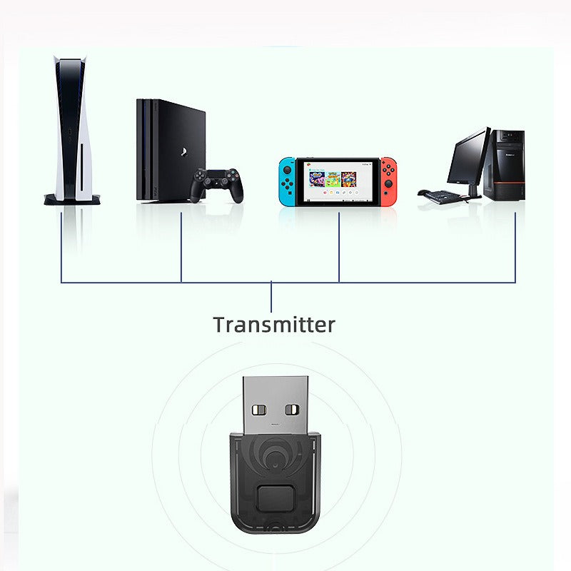 Suitable for PS5 Bluetooth wireless headphone adapter PC computer/PS5/PS4/Switch Bluetooth transmitter - Korvel