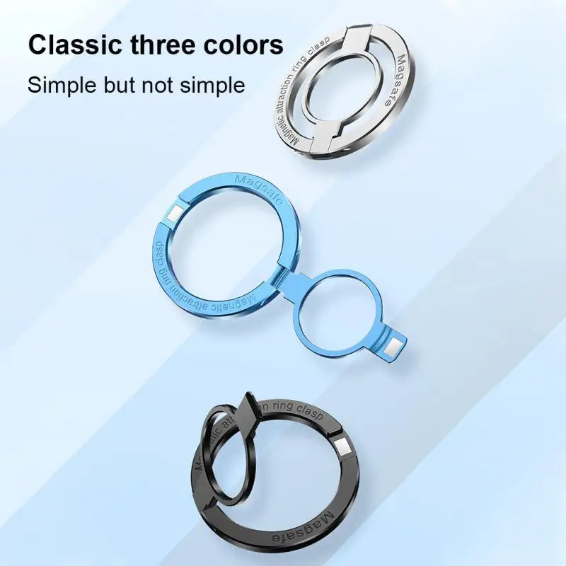 For Phone New Magnetic Ring Holder for 12 13 14 Max Magnet Finger Ring Grip Stand Holder Zinc Alloy Kickstand - Korvel