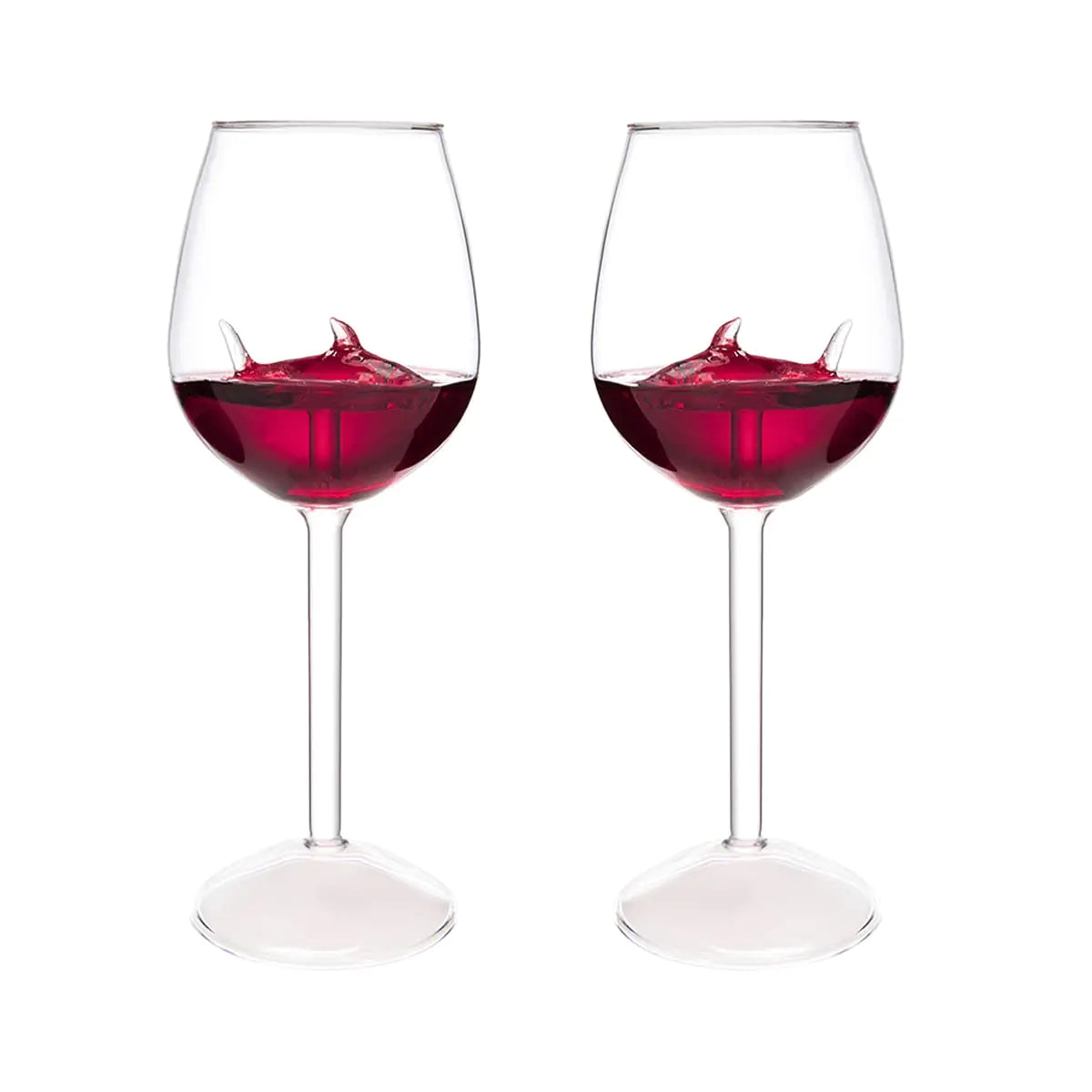 Vasos de Vino Kucehiup Shark - Conjunto de Cáliz Único de 300ml