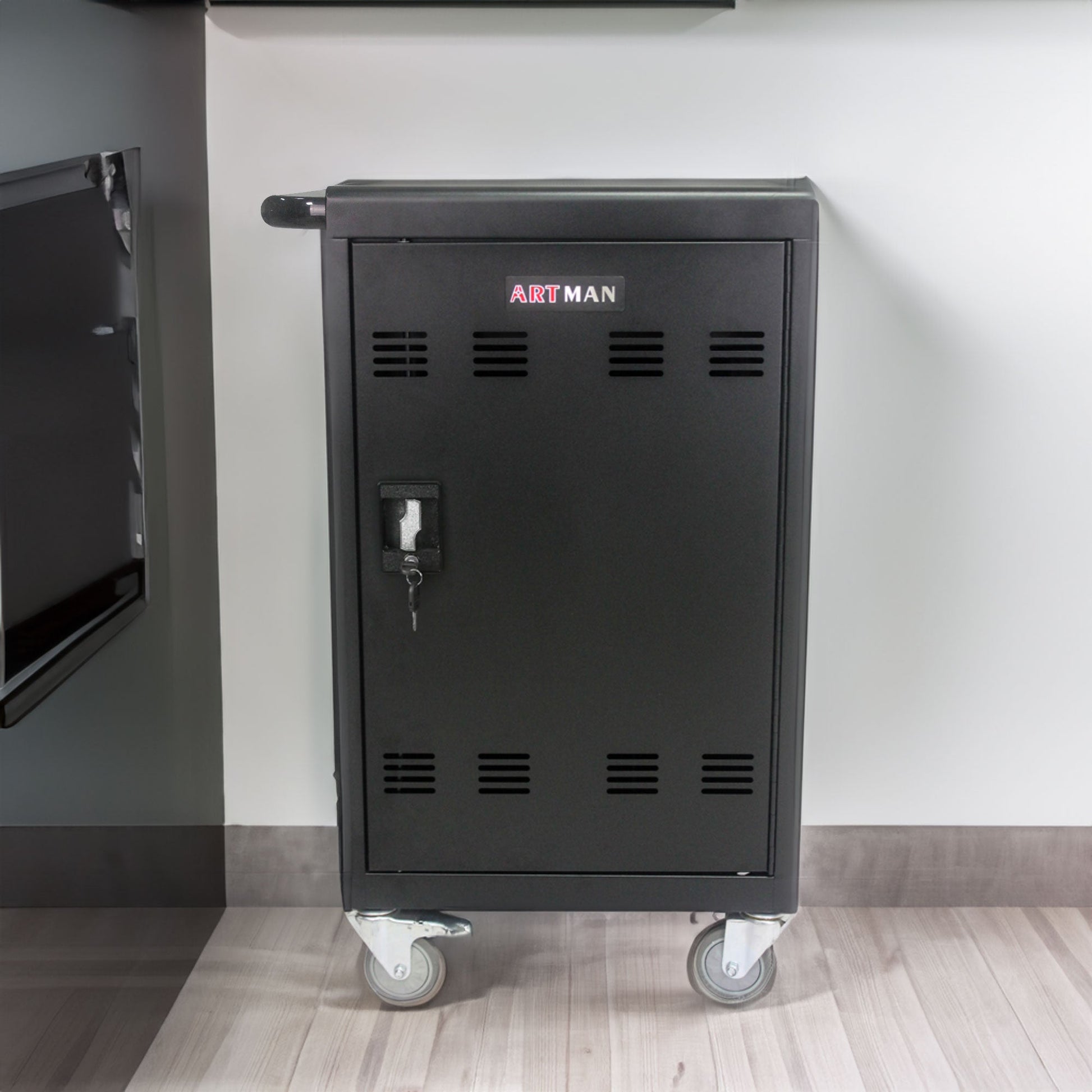 Mobile Charging Cart and Cabinet for Tablets Laptops 30-Device - Korvel